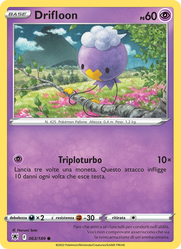 Drifloon 063/246 — Astral Radiance (Italian Pokémon TCG card)