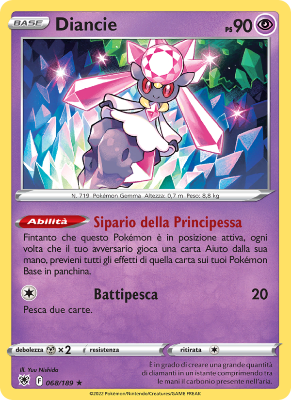 Diancie 068/246 — Astral Radiance (Italian Pokémon TCG card)
