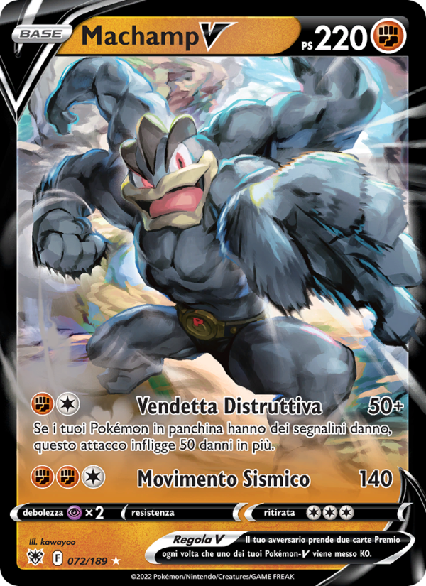 Machamp V 072/246 — Astral Radiance (Italian Pokémon TCG card)