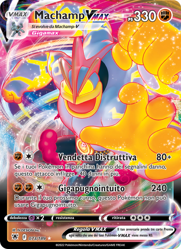 Machamp VMAX 073/246 — Astral Radiance (Italian Pokémon TCG card)