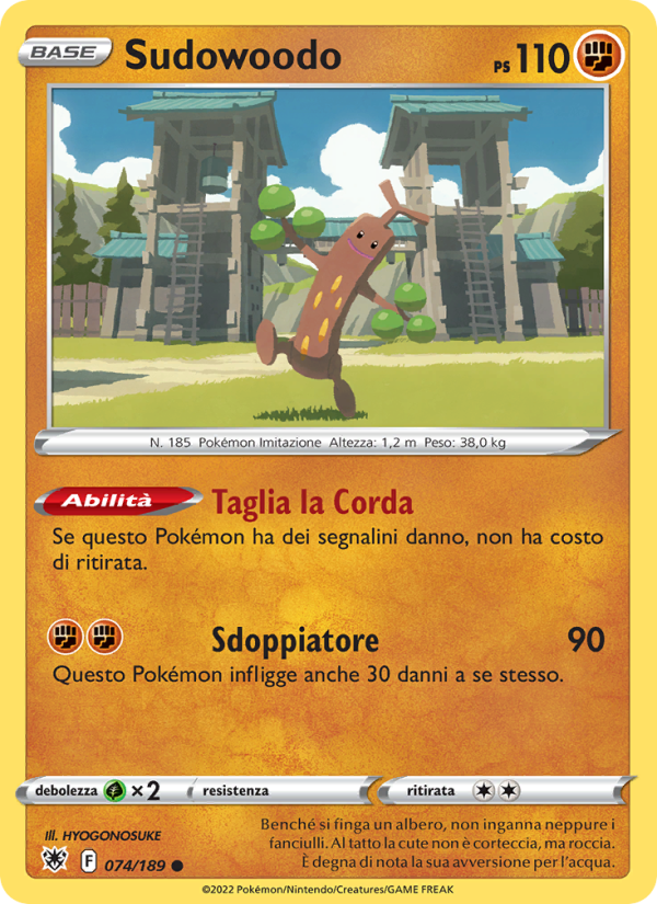 Sudowoodo 074/246 — Astral Radiance (Italian Pokémon TCG card)