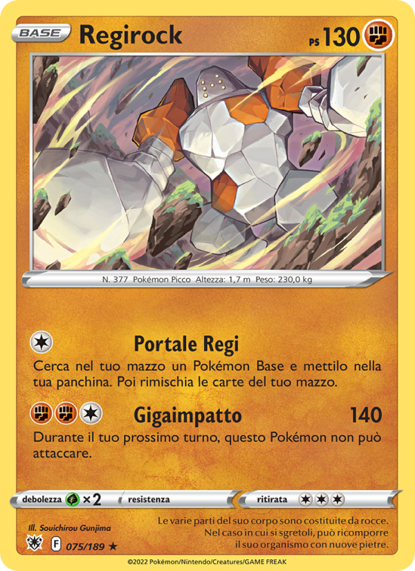 Regirock 075/246 — Astral Radiance (Italian Pokémon TCG card)