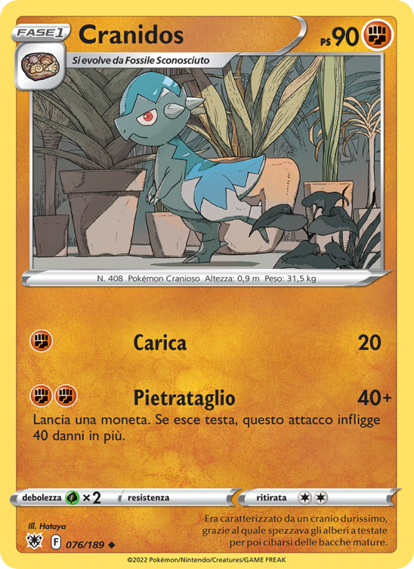 Cranidos 076/246 — Astral Radiance (Italian Pokémon TCG card)
