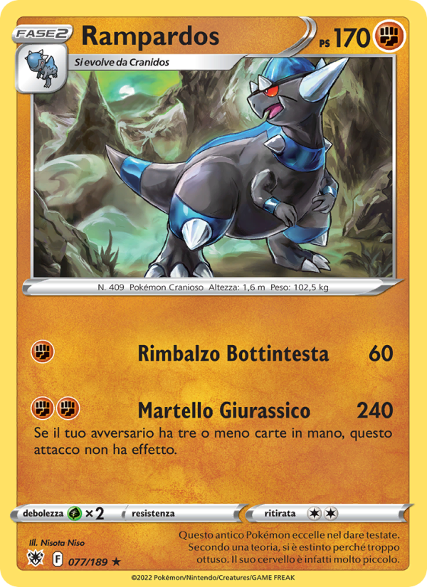Rampardos 077/246 — Astral Radiance (Italian Pokémon TCG card)