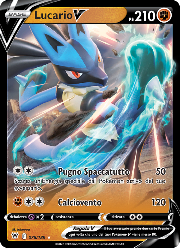 Lucario V 078/246 — Astral Radiance (Italian Pokémon TCG card)