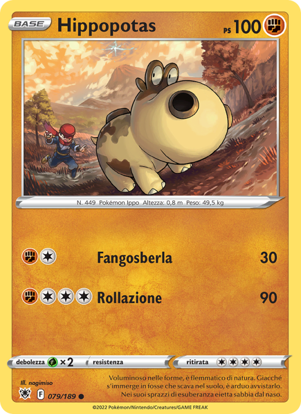 Hippopotas 079/246 — Astral Radiance (Italian Pokémon TCG card)