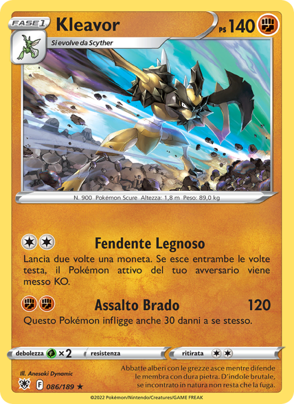 Kleavor 086/246 — Astral Radiance (Italian Pokémon TCG card)