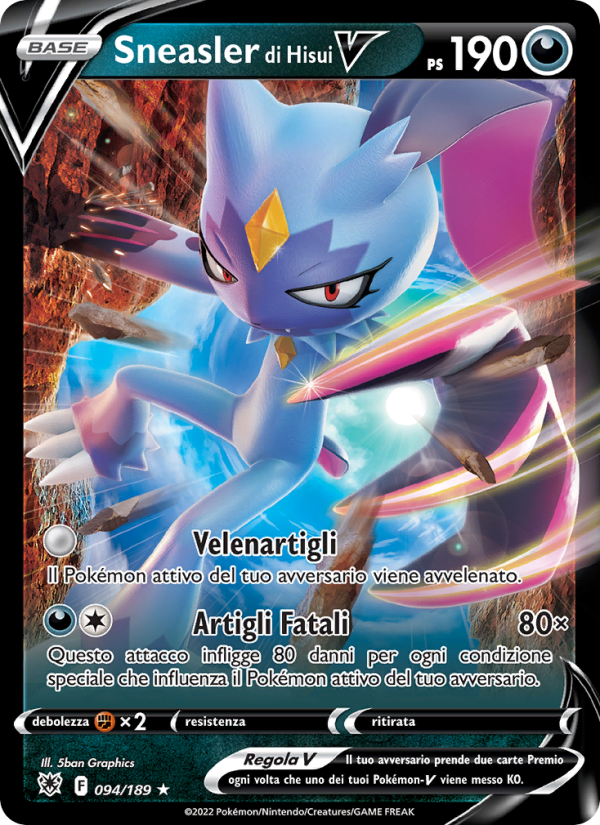 Sneasler di Hisui V 094/246 — Astral Radiance (Italian Pokémon TCG card)