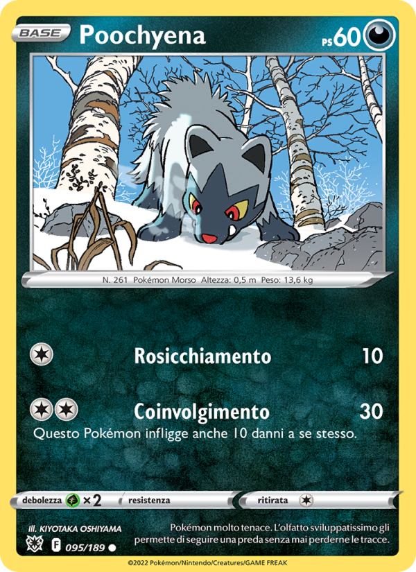 Poochyena 095/246 — Astral Radiance (Italian Pokémon TCG card)
