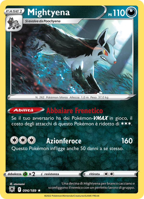 Mightyena 096/246 — Astral Radiance (Italian Pokémon TCG card)
