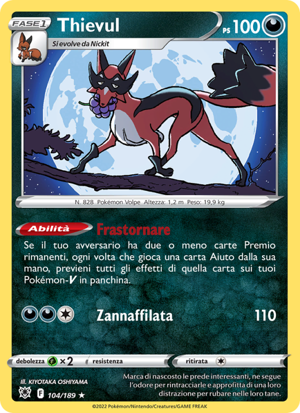 Thievul 104/246 — Astral Radiance (Italian Pokémon TCG card)