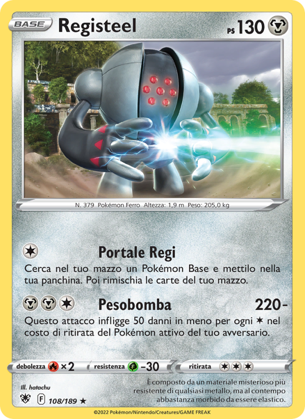 Registeel 108/246 — Astral Radiance (Italian Pokémon TCG card)