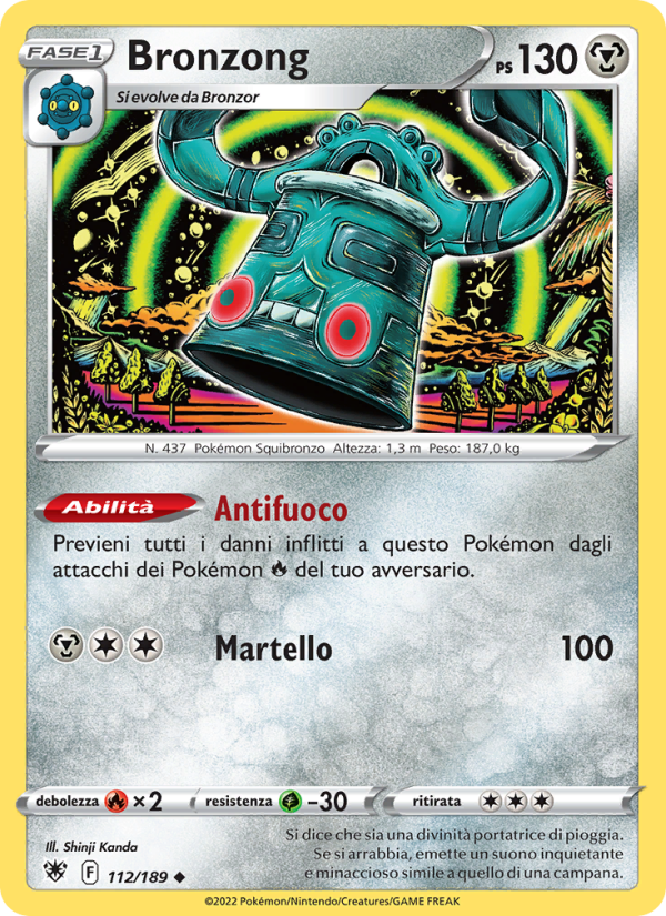 Bronzong 112/246 — Astral Radiance (Italian Pokémon TCG card)