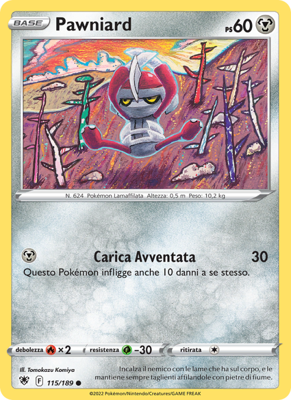 Pawniard 115/246 — Astral Radiance (Italian Pokémon TCG card)