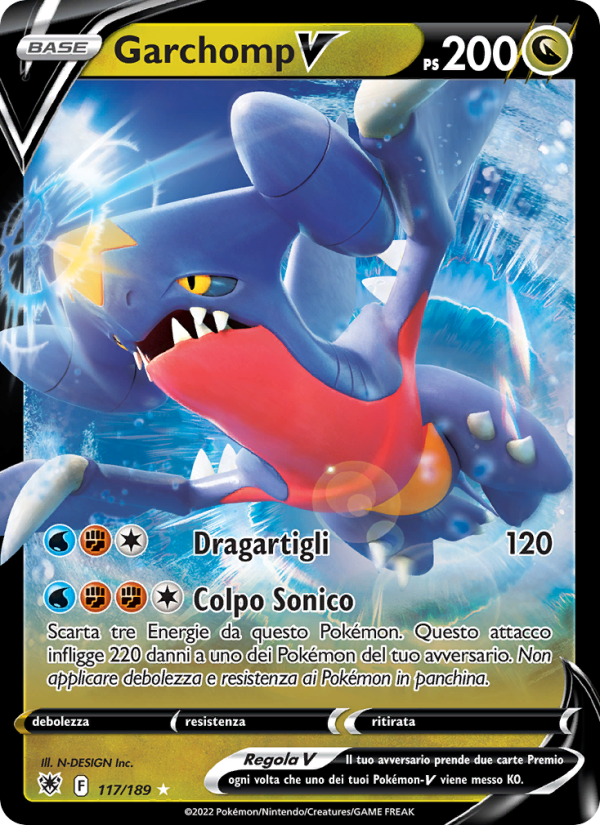 Garchomp V 117/246 — Astral Radiance (Italian Pokémon TCG card)