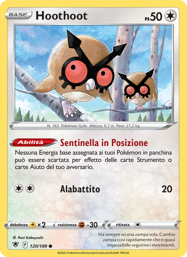 Hoothoot 120/246 — Astral Radiance (Italian Pokémon TCG card)