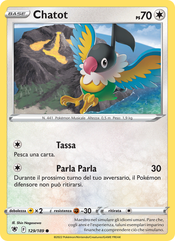 Chatot 129/246 — Astral Radiance (Italian Pokémon TCG card)