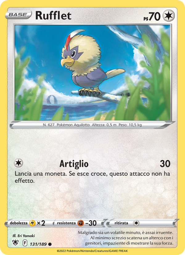 Rufflet 131/246 — Astral Radiance (Italian Pokémon TCG card)