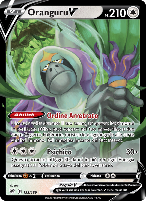 Oranguru V 133/246 — Astral Radiance (Italian Pokémon TCG card)
