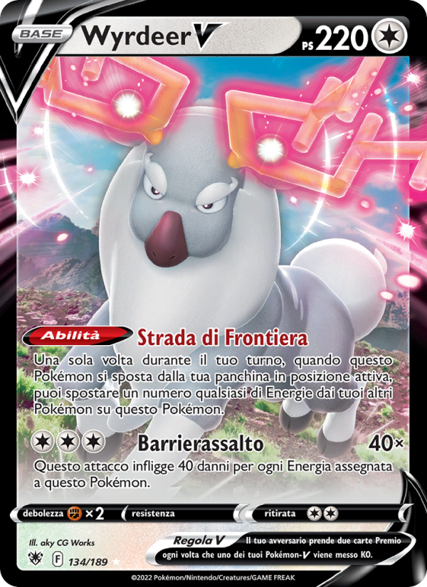Wyrdeer V 134/246 — Astral Radiance (Italian Pokémon TCG card)
