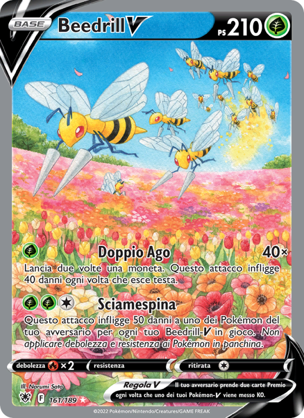 Beedrill V 161/246 — Astral Radiance (Italian Pokémon TCG card)