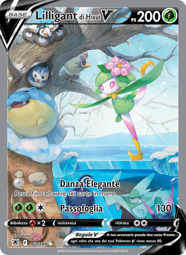 Lilligant di Hisui V 163/246 — Astral Radiance (Italian Pokémon TCG card)