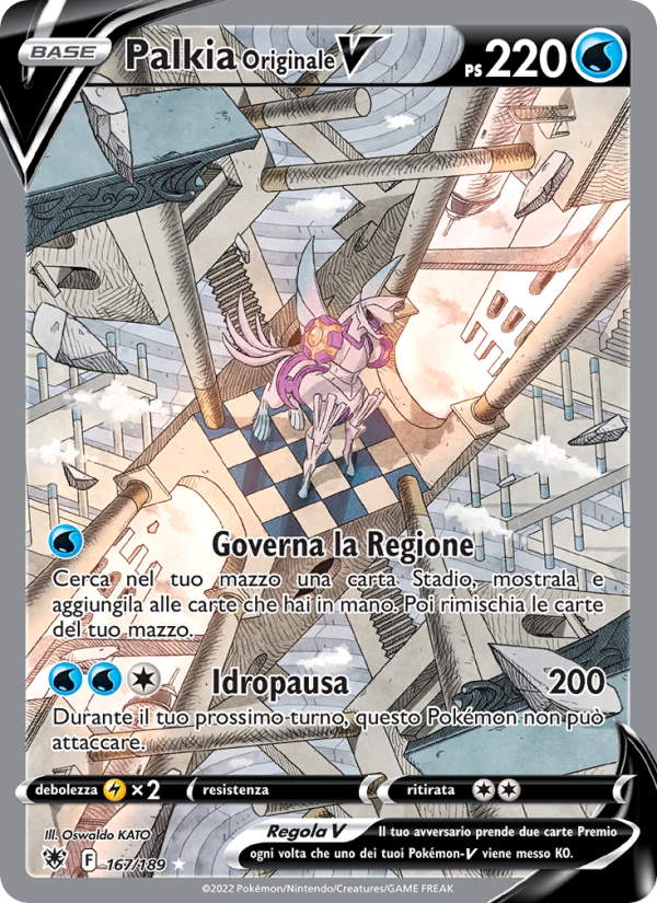 Palkia Originale V 167/246 — Astral Radiance (Italian Pokémon TCG card)