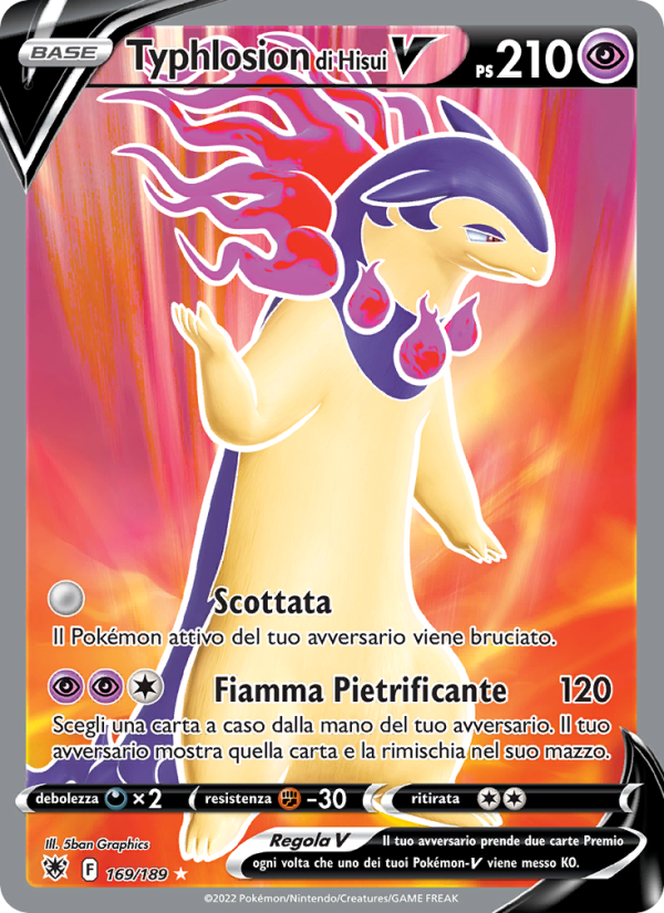 Typhlosion di Hisui V 169/246 — Astral Radiance (Italian Pokémon TCG card)
