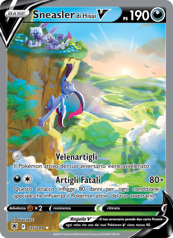 Sneasler di Hisui V 175/246 — Astral Radiance (Italian Pokémon TCG card)