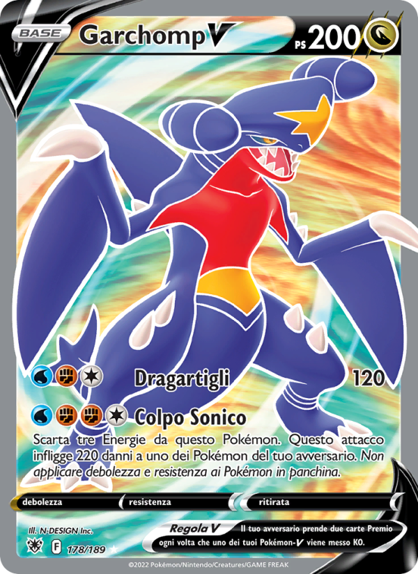 Garchomp V 178/246 — Astral Radiance (Italian Pokémon TCG card)