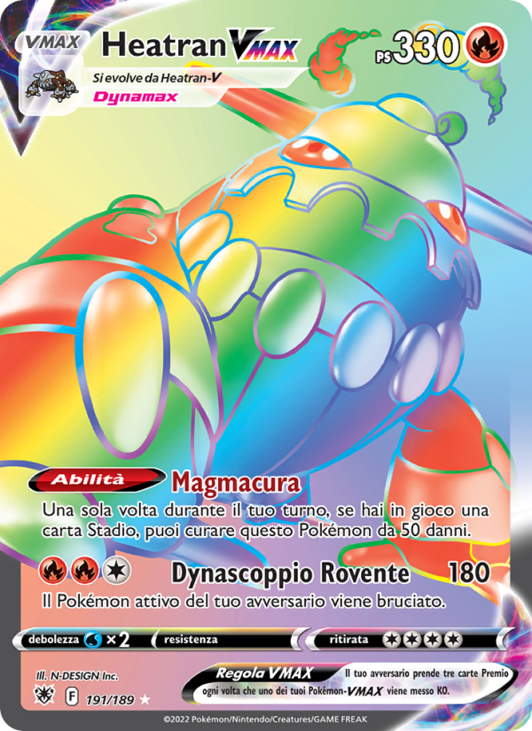 Heatran VMAX 191/246 — Astral Radiance (Italian Pokémon TCG card)