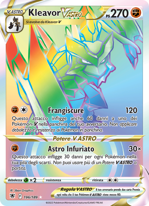 Kleavor V ASTRO 196/246 — Astral Radiance (Italian Pokémon TCG card)