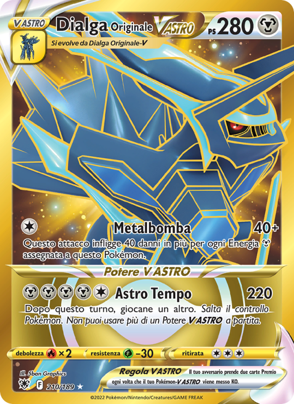 Dialga Originale V ASTRO 210/246 — Astral Radiance (Italian Pokémon TCG card)