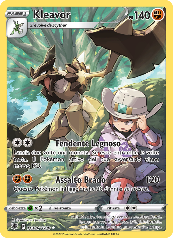 Kleavor TG08 — Astral Radiance (Italian Pokémon TCG card)