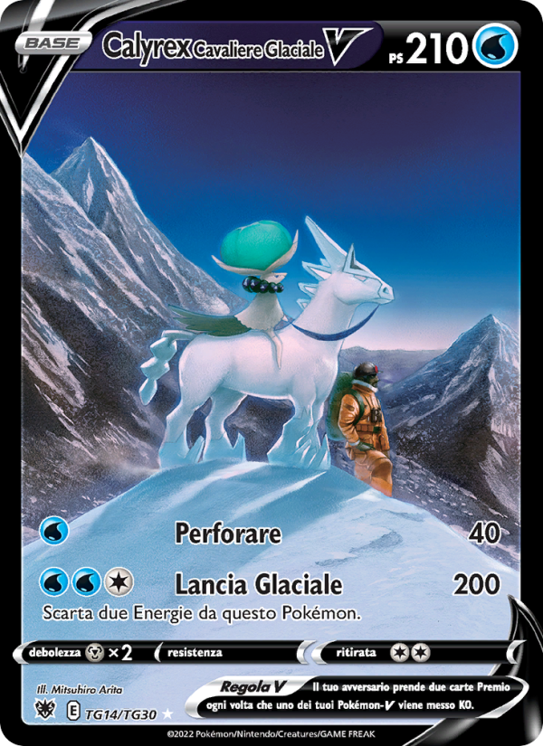 Calyrex Cavaliere Glaciale V TG14 — Astral Radiance (Italian Pokémon TCG card)