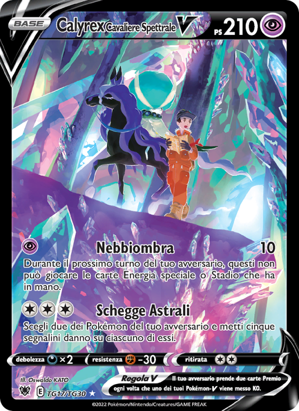 Calyrex Cavaliere Spettrale V TG17 — Astral Radiance (Italian Pokémon TCG card)