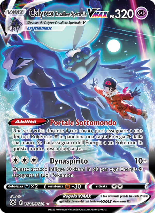 Calyrex Cavaliere Spettrale VMAX TG18 — Astral Radiance (Italian Pokémon TCG card)