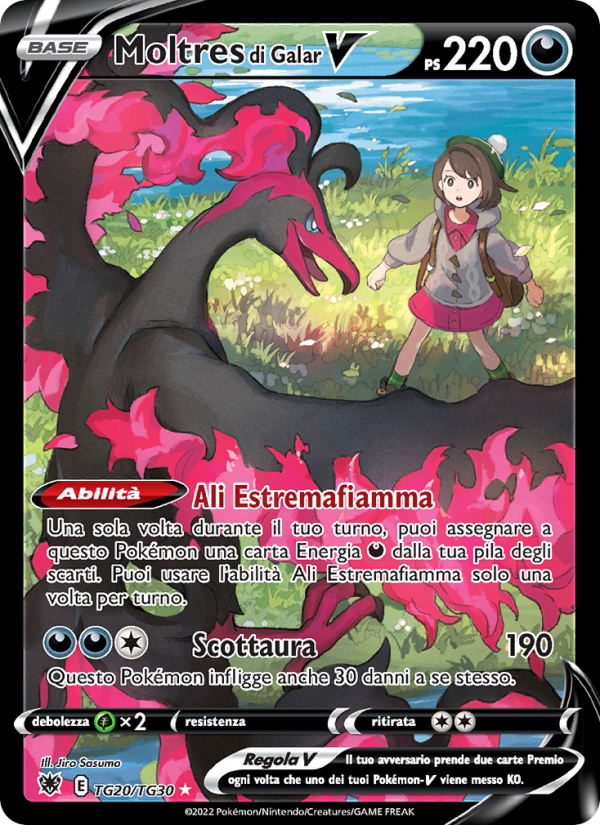 Moltres di Galar V TG20 — Astral Radiance (Italian Pokémon TCG card)