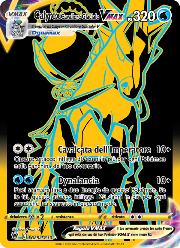 Calyrex Cavaliere Glaciale VMAX TG29 — Astral Radiance (Italian Pokémon TCG card)