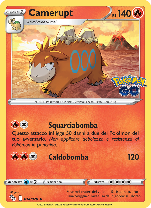 Camerupt 014/88 — Pokémon GO (Italian Pokémon TCG card)