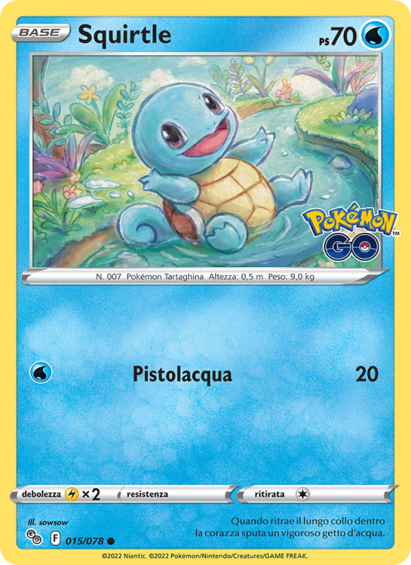 Squirtle 015/88 — Pokémon GO (Italian Pokémon TCG card)