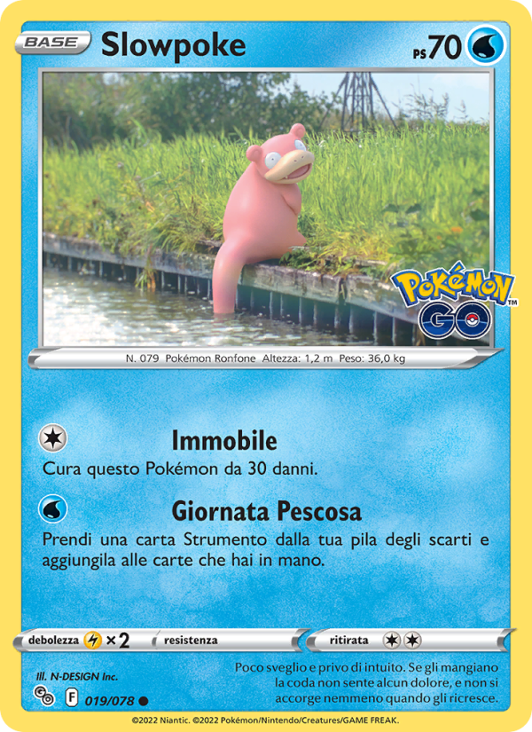 Slowpoke 019/88 — Pokémon GO (Italian Pokémon TCG card)