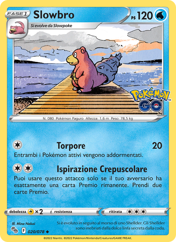 Slowbro 020/88 — Pokémon GO (Italian Pokémon TCG card)