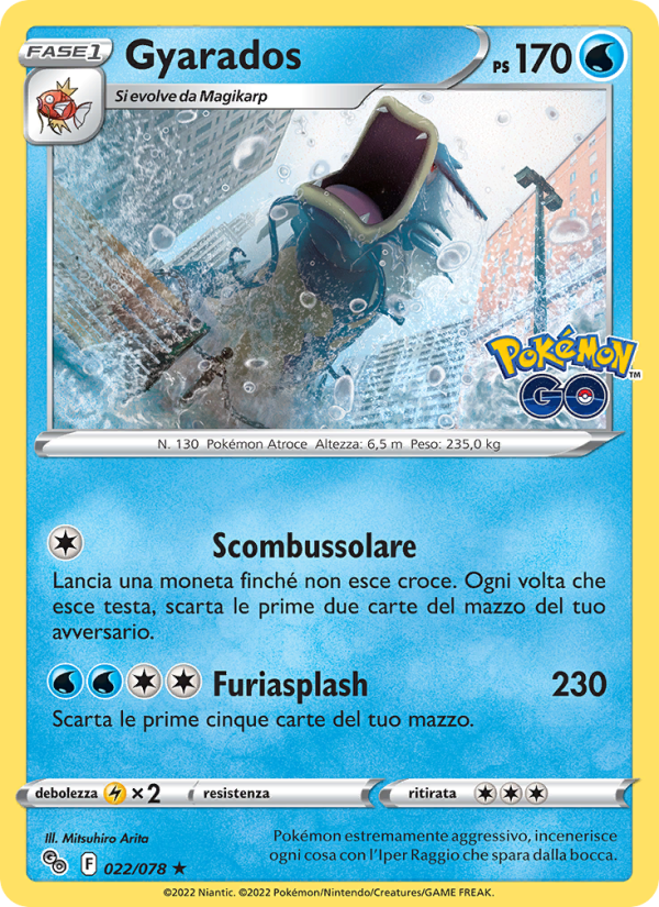 Gyarados 022/88 — Pokémon GO (Italian Pokémon TCG card)