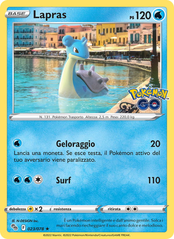 Lapras 023/88 — Pokémon GO (Italian Pokémon TCG card)