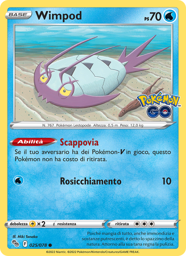 Wimpod 025/88 — Pokémon GO (Italian Pokémon TCG card)