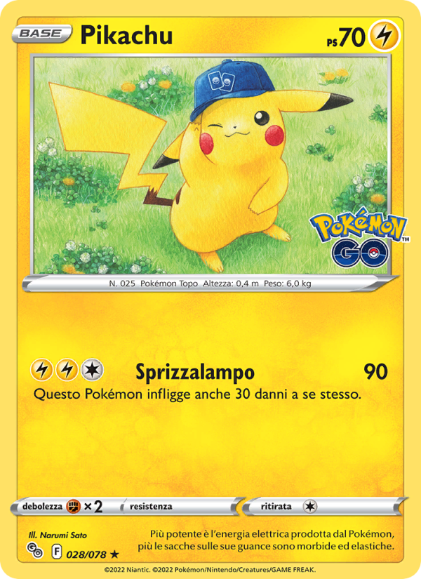 Pikachu 028/88 — Pokémon GO (Italian Pokémon TCG card)