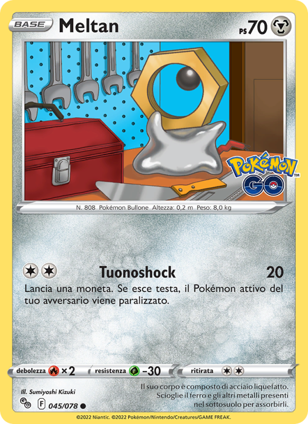 Meltan 045/88 — Pokémon GO (Italian Pokémon TCG card)