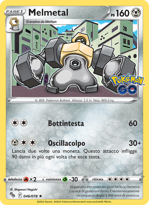 Melmetal 046/88 — Pokémon GO (Italian Pokémon TCG card)