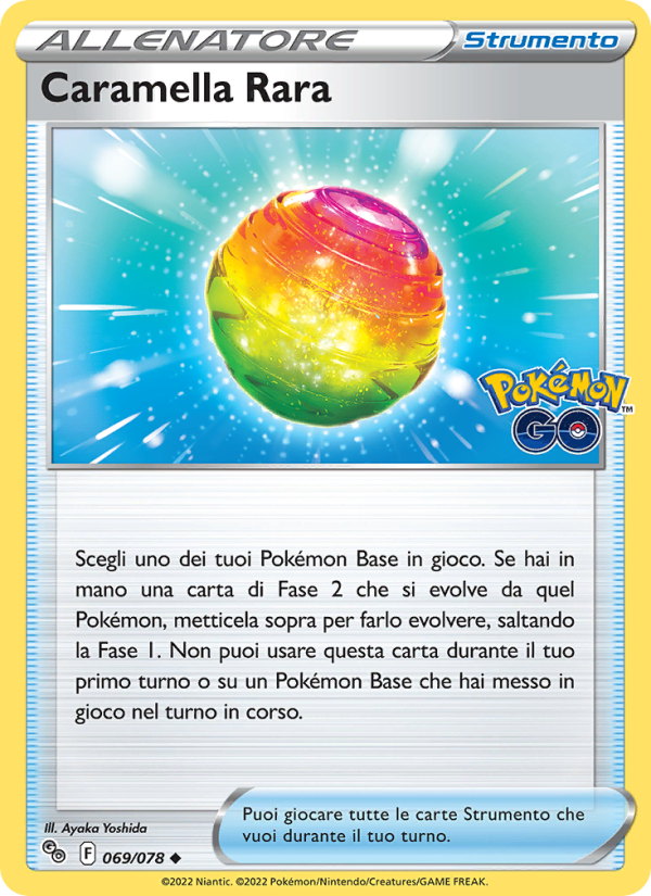 Caramella Rara 069/078 — Pokémon GO (Italian Pokémon TCG card)